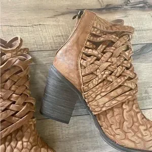 Free People | Shoes | Free People Carrera Leather Woven Boots | Poshmark